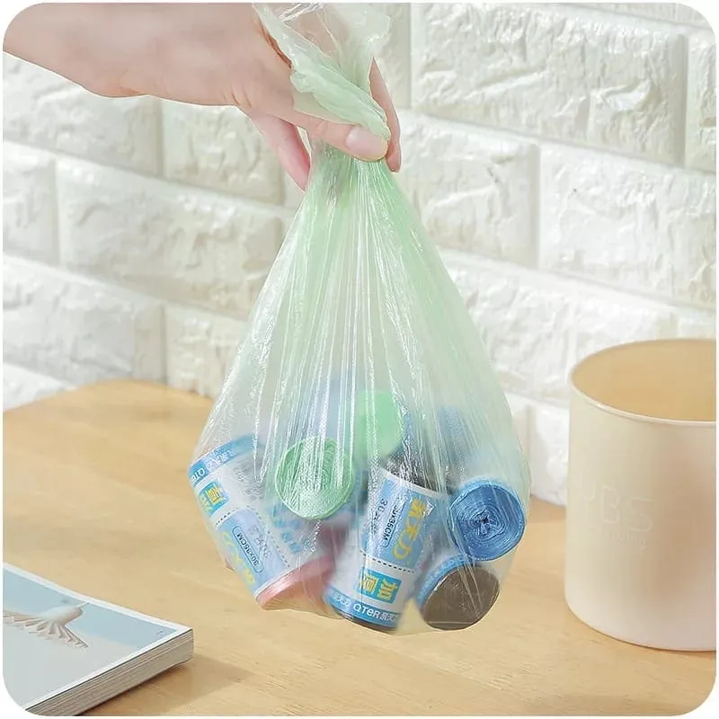 100Pcs/5 Rolls Domestic Garbage Bags, Waste Trash Bags For Kitchen, Strong Bearing Durable Trash Bags, Clean-up Plastic Trash Bags, Bathroom Trash Can Liners For Bedroom