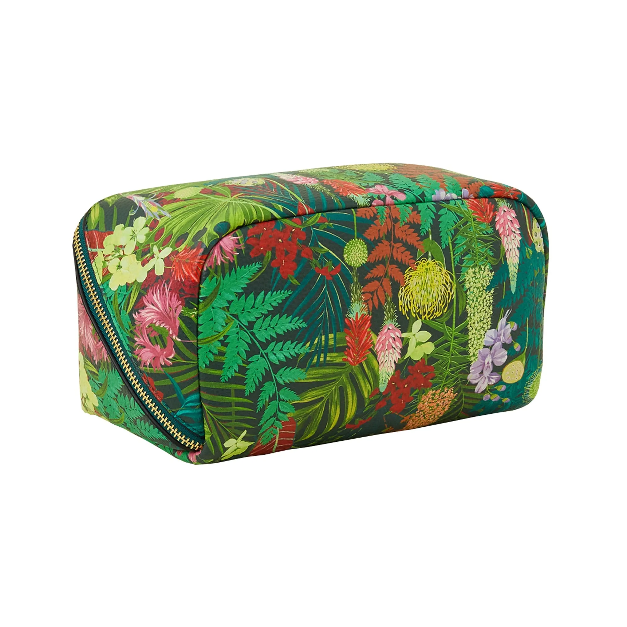 Accessorize London Women's Green Jungle Print Washbag