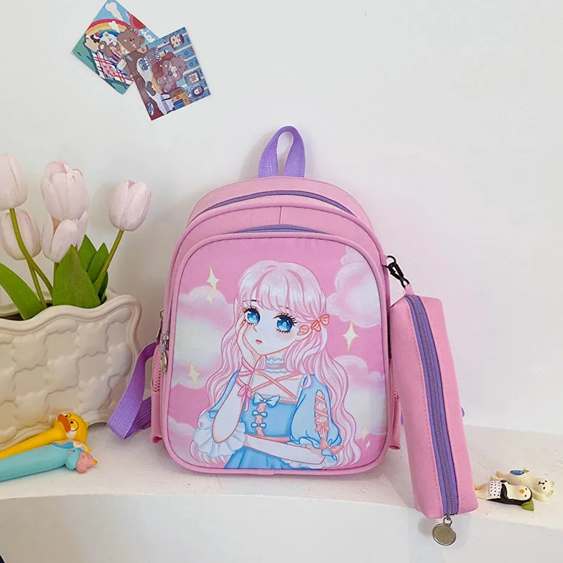 Anti-theft Cartoon Casual School Daily Kids Backpack