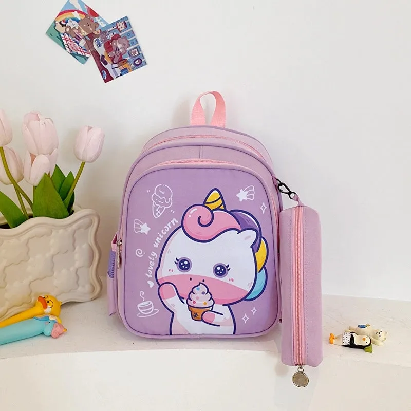 Anti-theft Cartoon Casual School Daily Kids Backpack