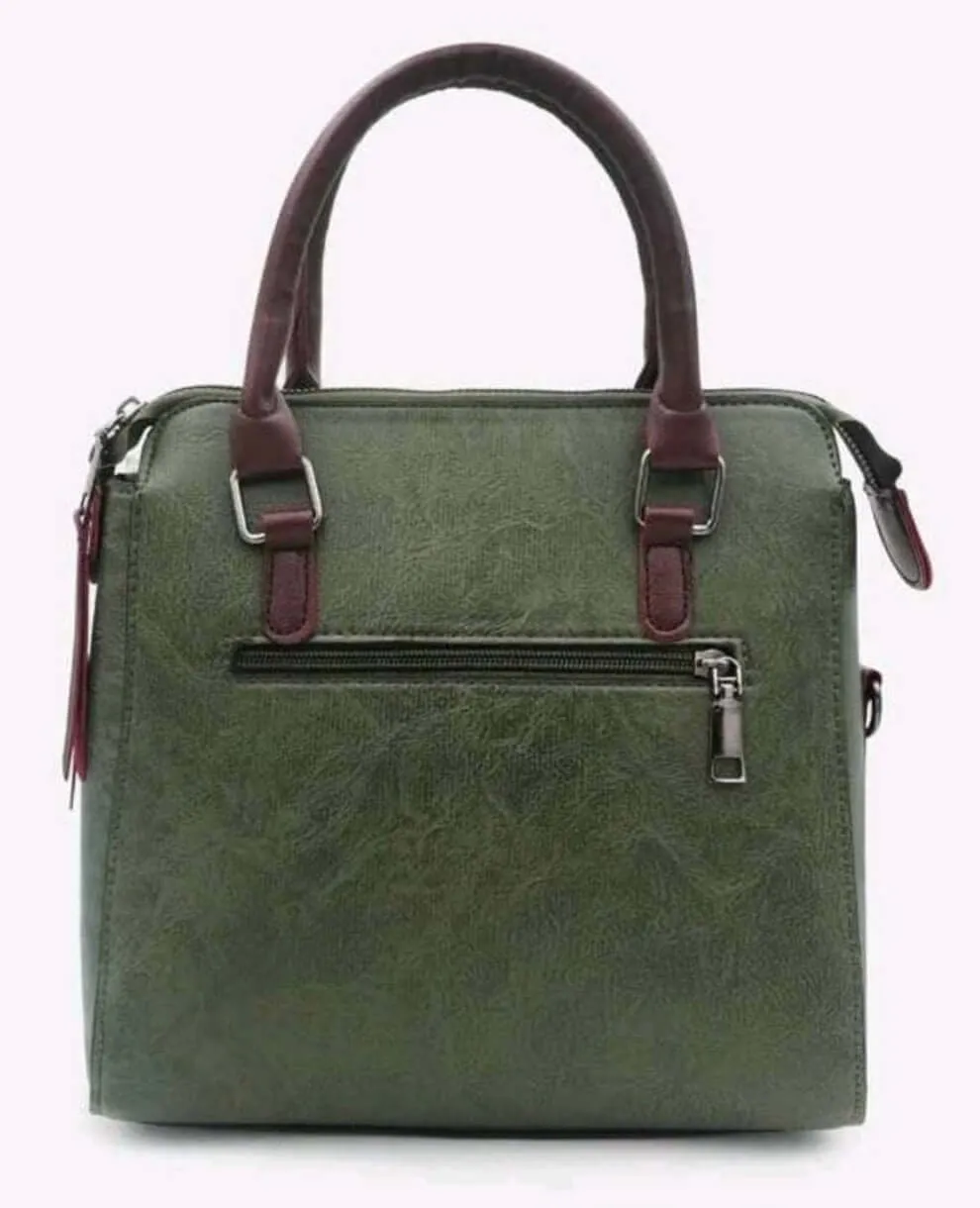 Bag - Handbag - luxury two tone green brown