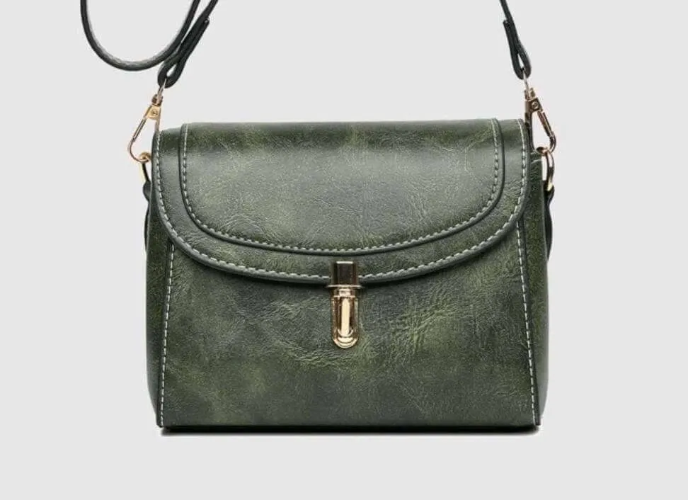 Bag - Shoulder - green leather