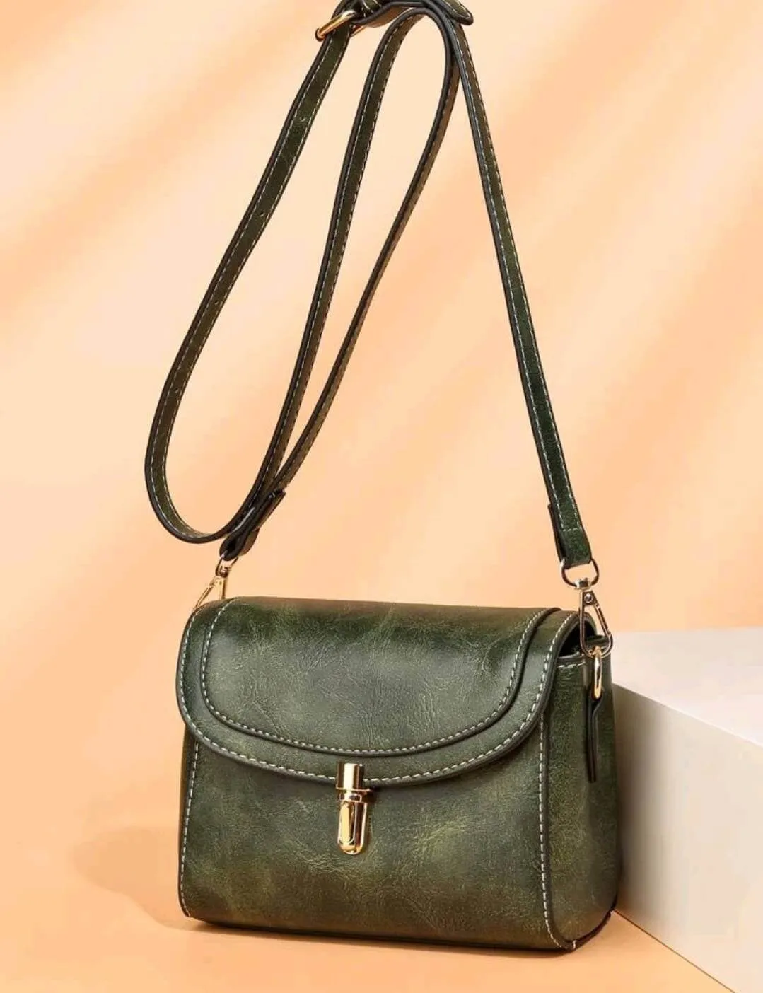 Bag - Shoulder - green leather