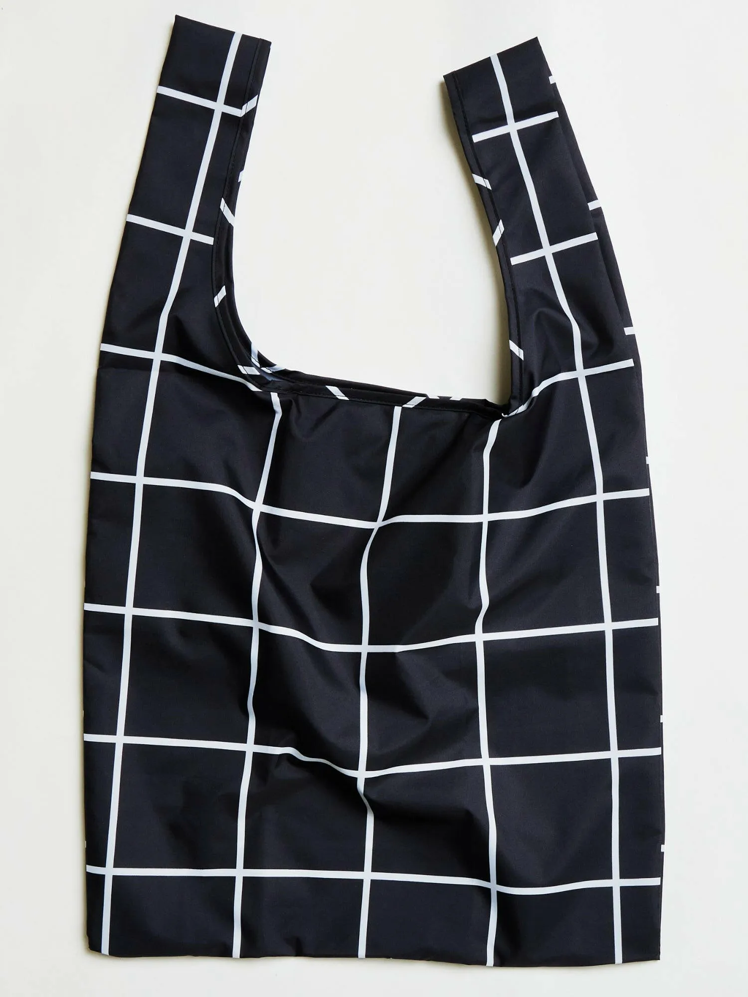 Black Grid Reusable Bag