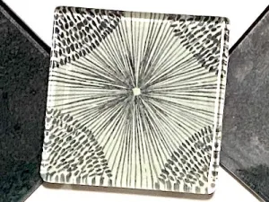 BOHO BLACK & WHITE GLASS TILES 5CM PATTERN NO. 37 (HM)