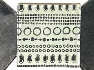 BOHO BLACK & WHITE GLASS TILES 5CM PATTERN NO. 43 (HM)