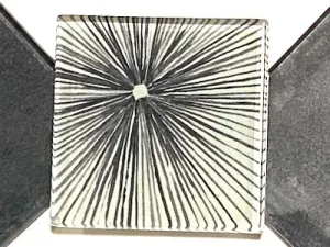 BOHO BLACK & WHITE GLASS TILES 5CM PATTERN NO. 50 (HM)