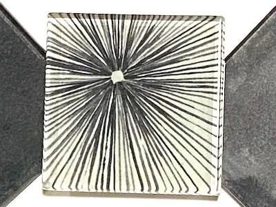 BOHO BLACK & WHITE GLASS TILES 5CM PATTERN NO. 50 (HM)