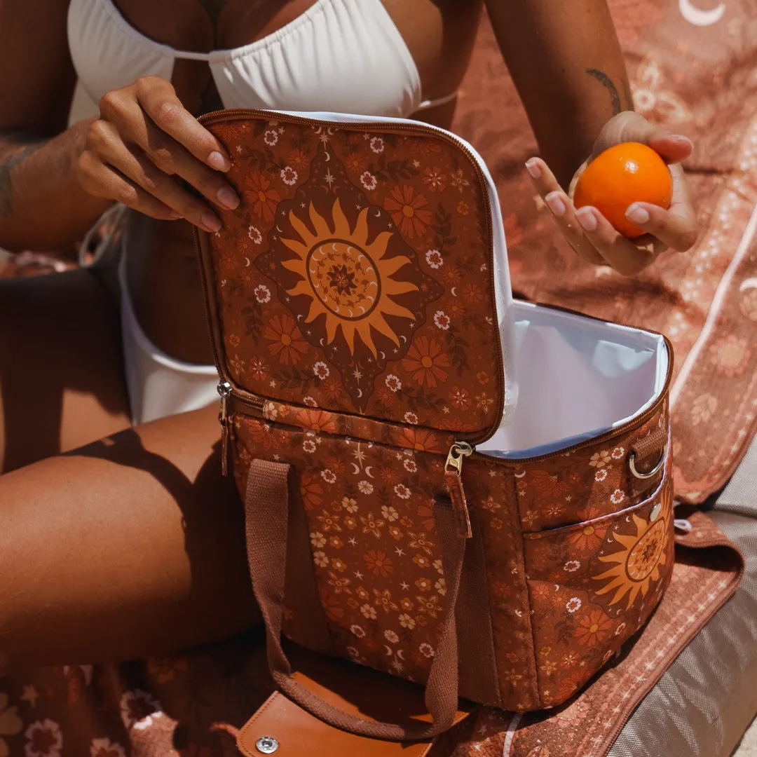 Boho Sun Brown Mini Cooler