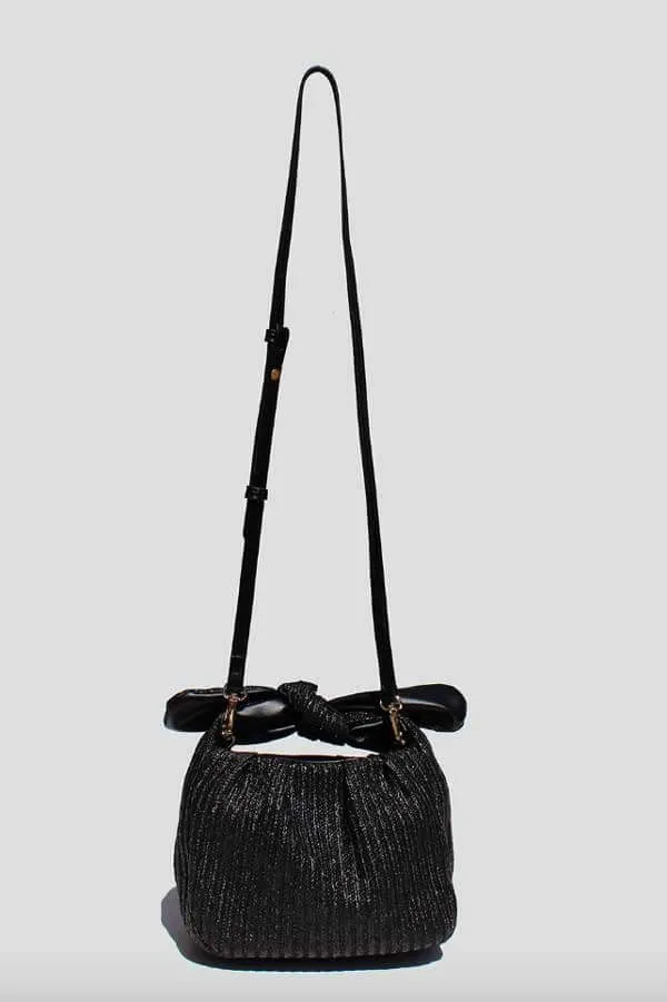 Bow Handle Straw Bag