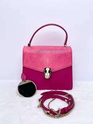 Bvlgari Serpentine Forever Pink Handbag Small