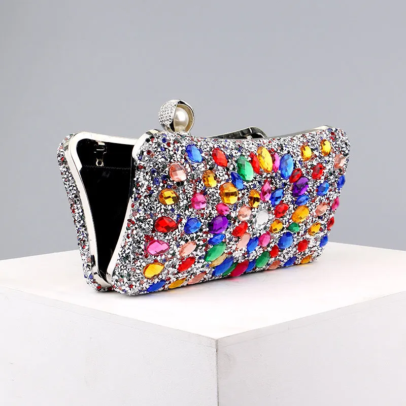 Casual Patchwork Chains Rhinestone Bags