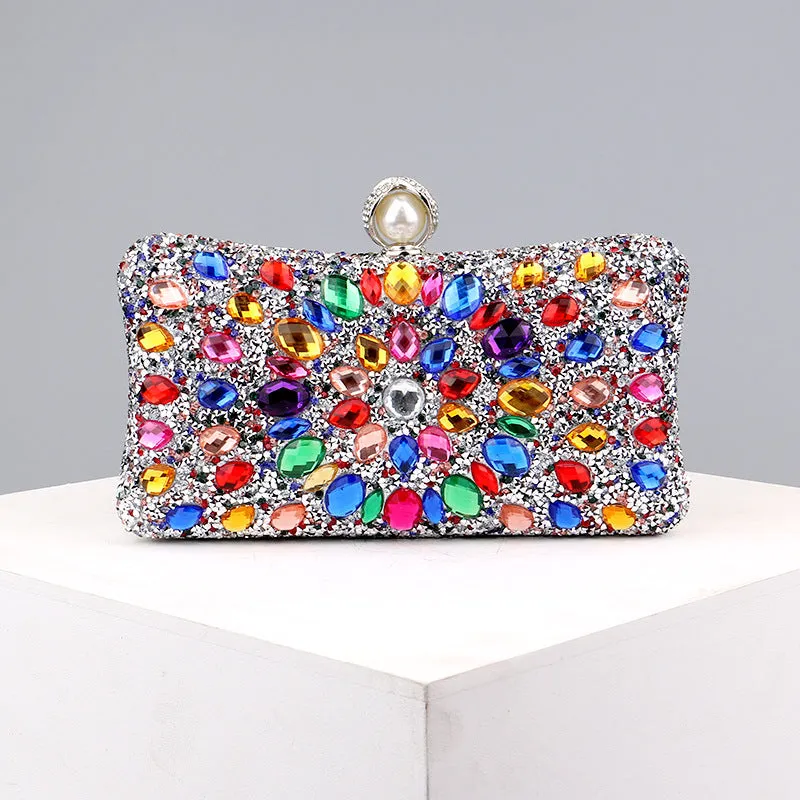 Casual Patchwork Chains Rhinestone Bags