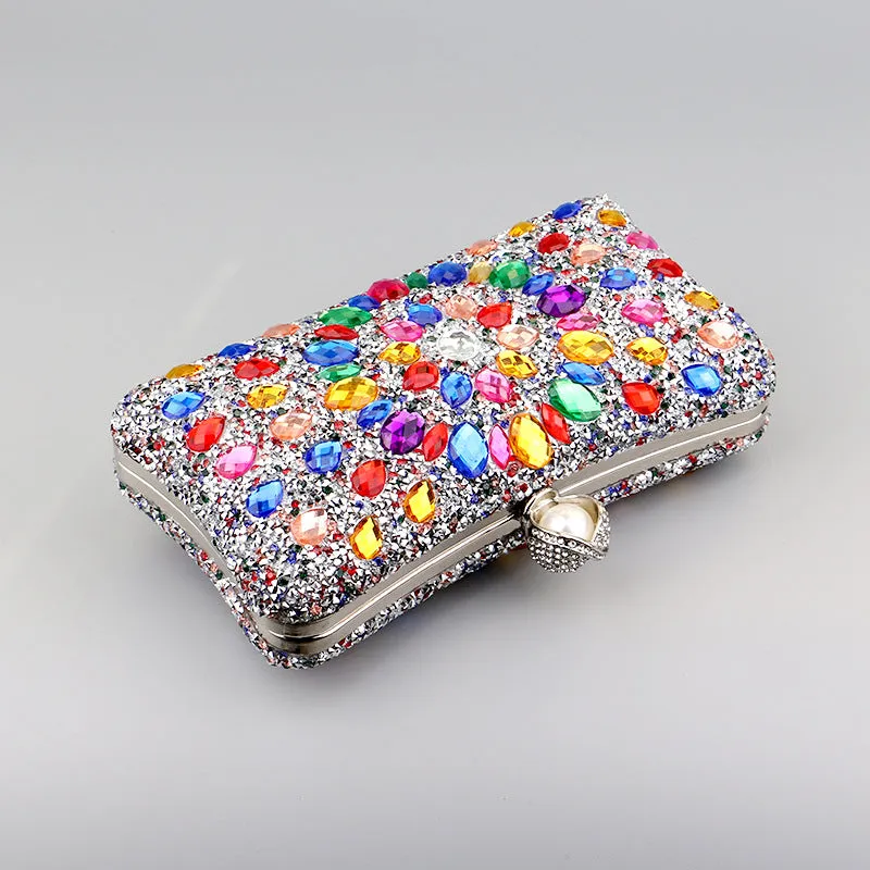 Casual Patchwork Chains Rhinestone Bags