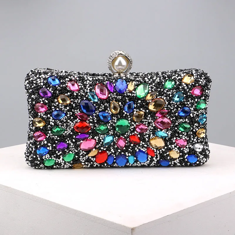 Casual Patchwork Chains Rhinestone Bags