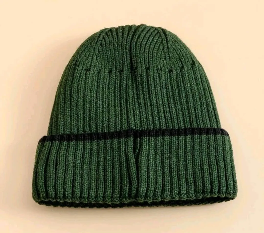 Clothing - Men - Beanie - green fleece lined