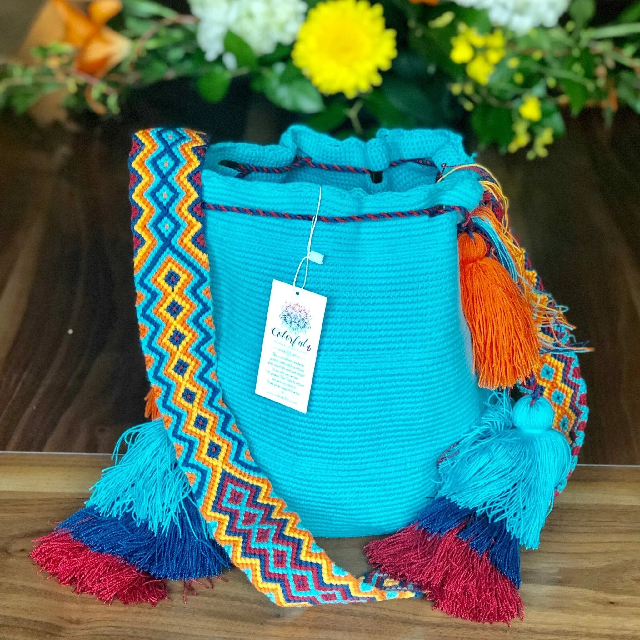 Colorful Crochet Tassel Bags - Desert Sunset