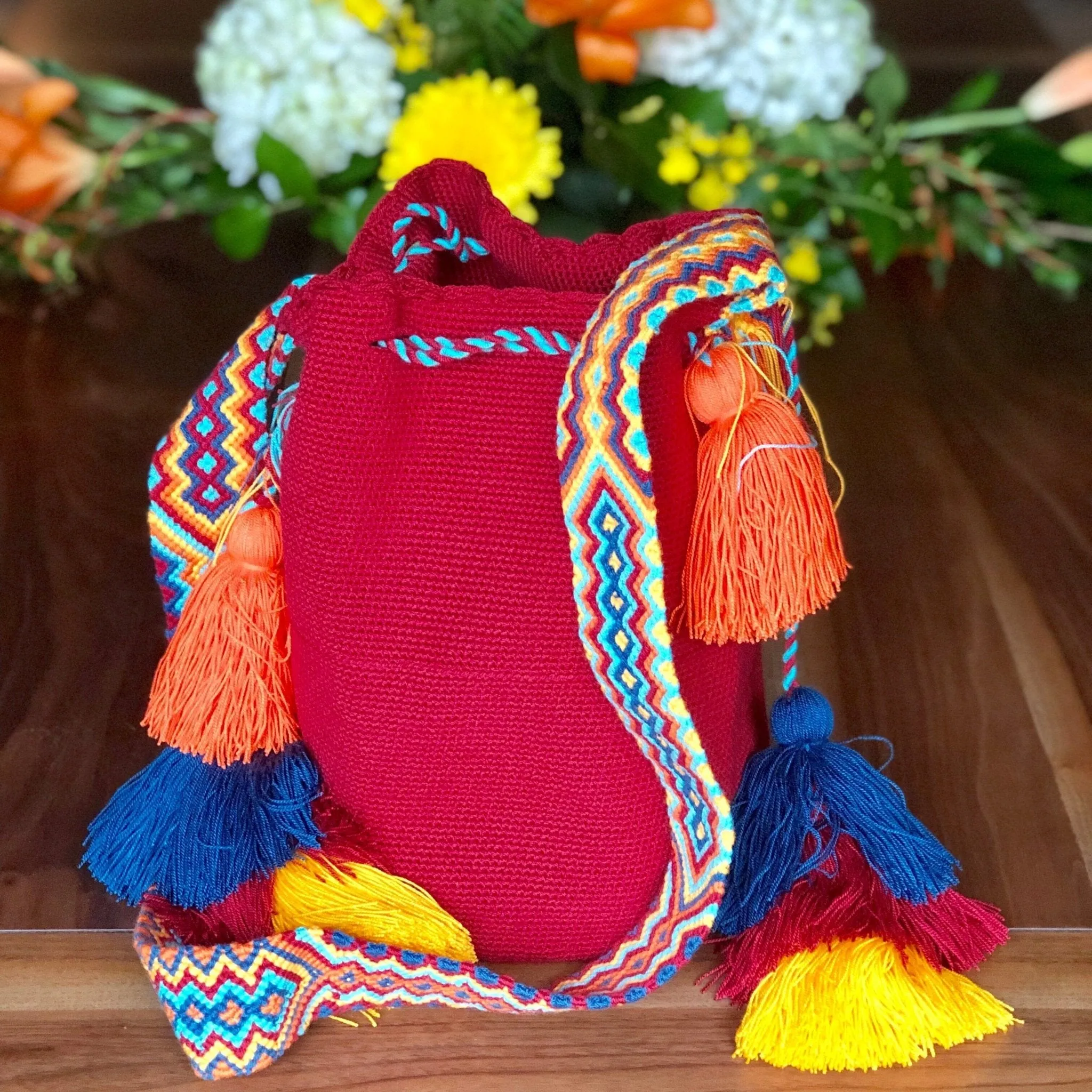 Colorful Crochet Tassel Bags - Desert Sunset