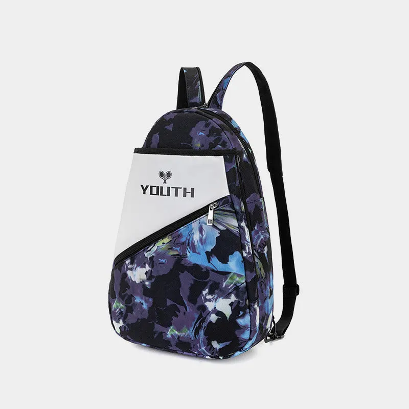 Colorful Youth Print Waterproof Durable Tennis Backpack Oxford Sports Racquet Bag