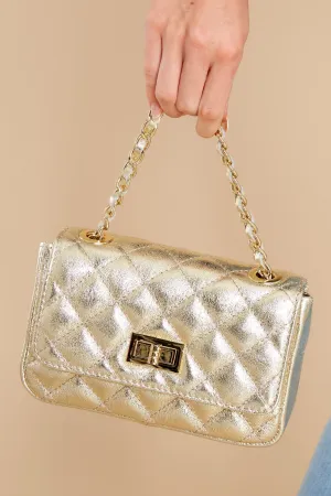 Easy Street Gold Leather Bag