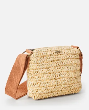 Essentials Straw Crossbody Bag in Natural