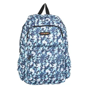 FabSeasons Blue Camouflage Polyester Graphic Printed Backpack