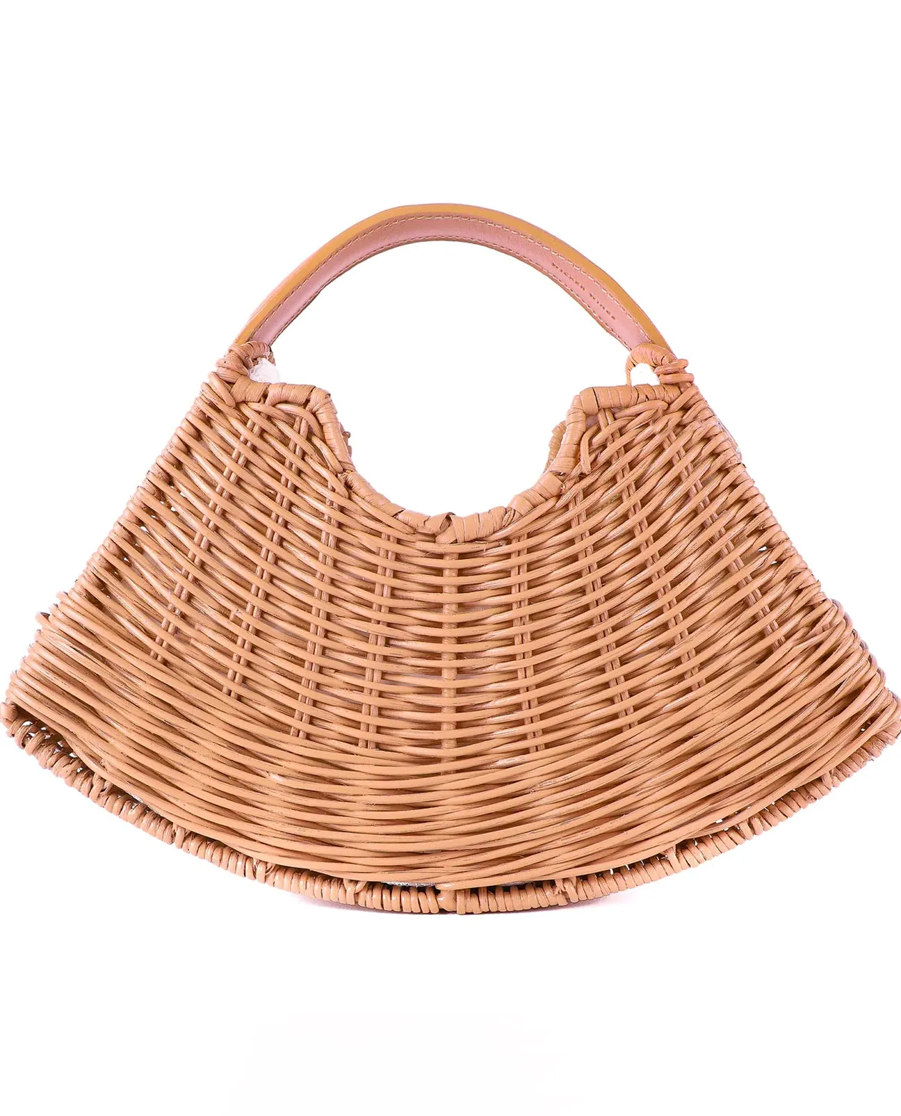 Fan Wicker Wings Bag Camel