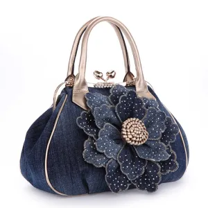 Flower Messenger Canvas Casual Women Tote