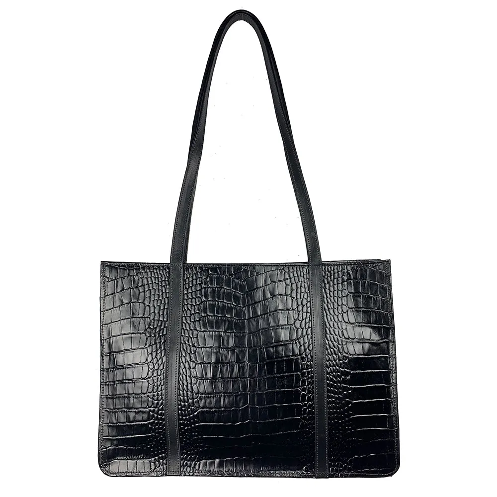 George Jackson Black Leather Bag