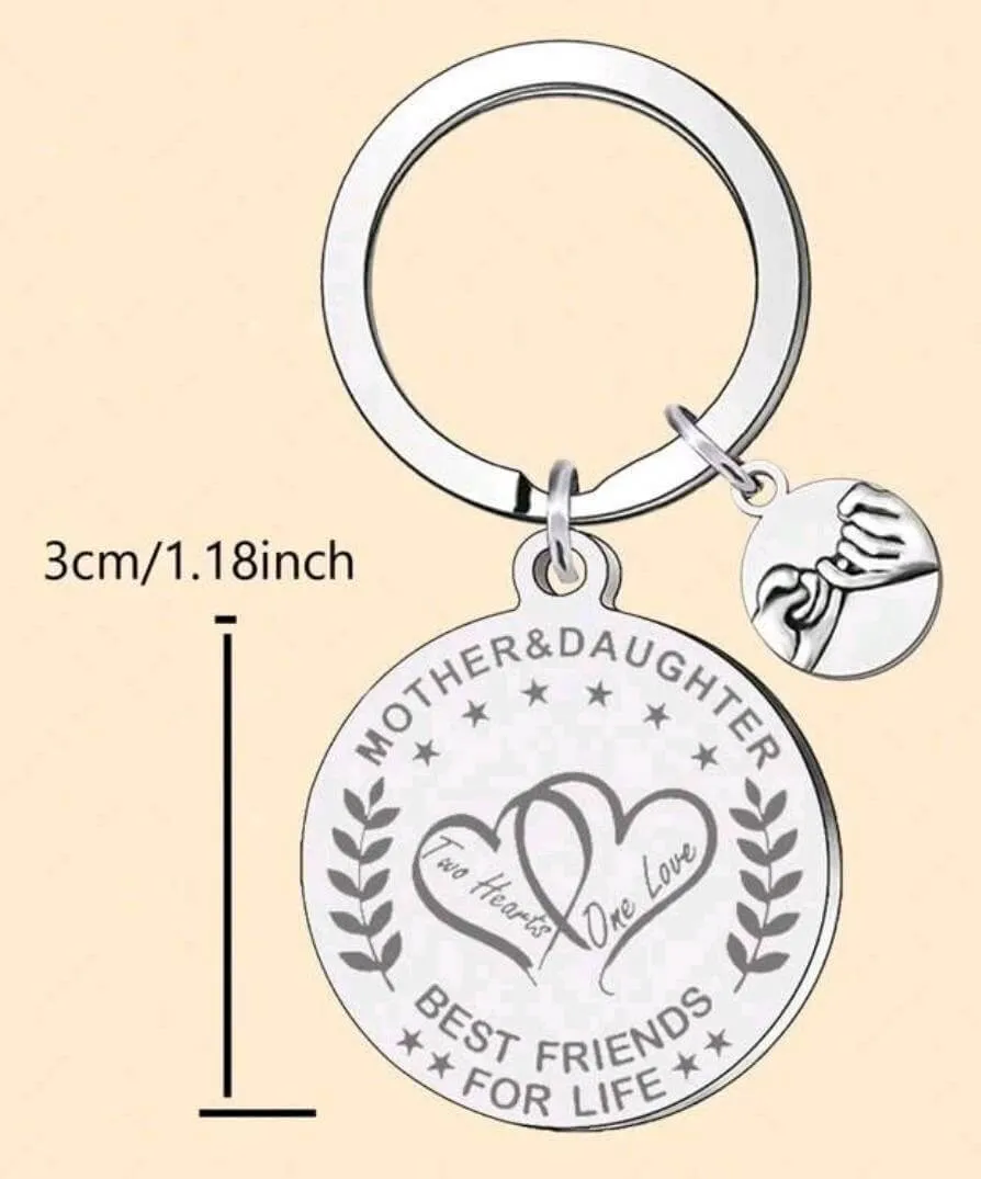 Gift - Keyring - mother daughter best friends for life