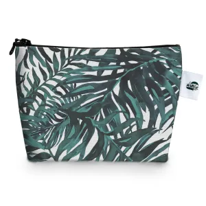 Green Botanical Cotton Palm Make Up Bag