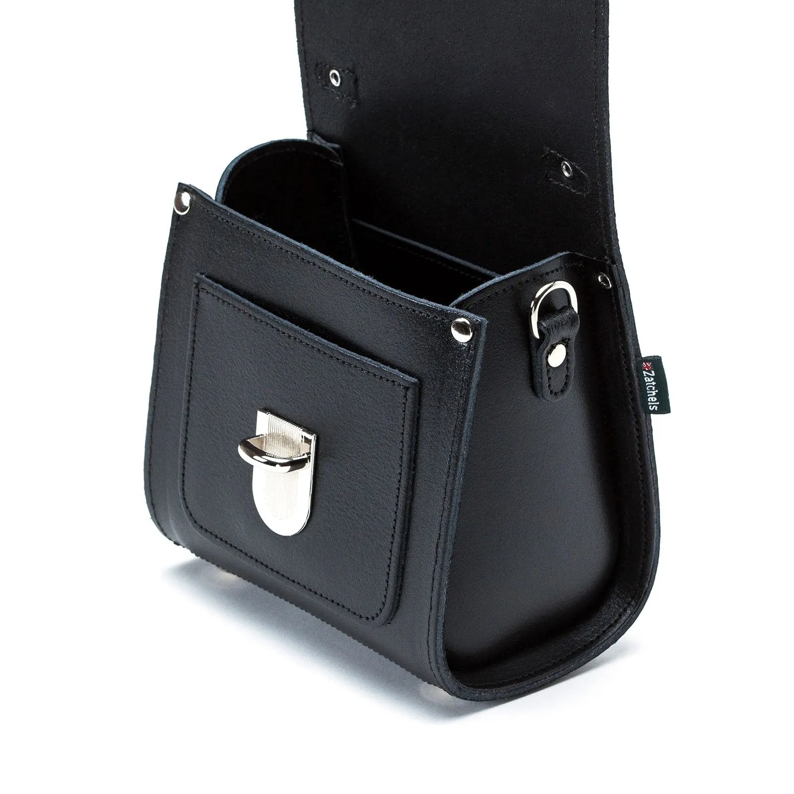 Handmade Leather Sugarcube Handbag - Black