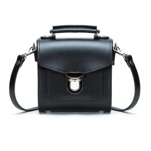 Handmade Leather Sugarcube Handbag - Black