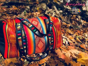 HANDMADE RED ROJO MASHU TRAVEL DUFFEL BAG