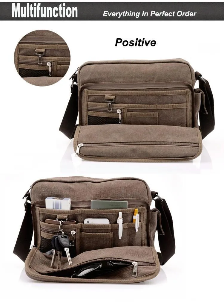 High Quality Multifunction Men Canvas Bag