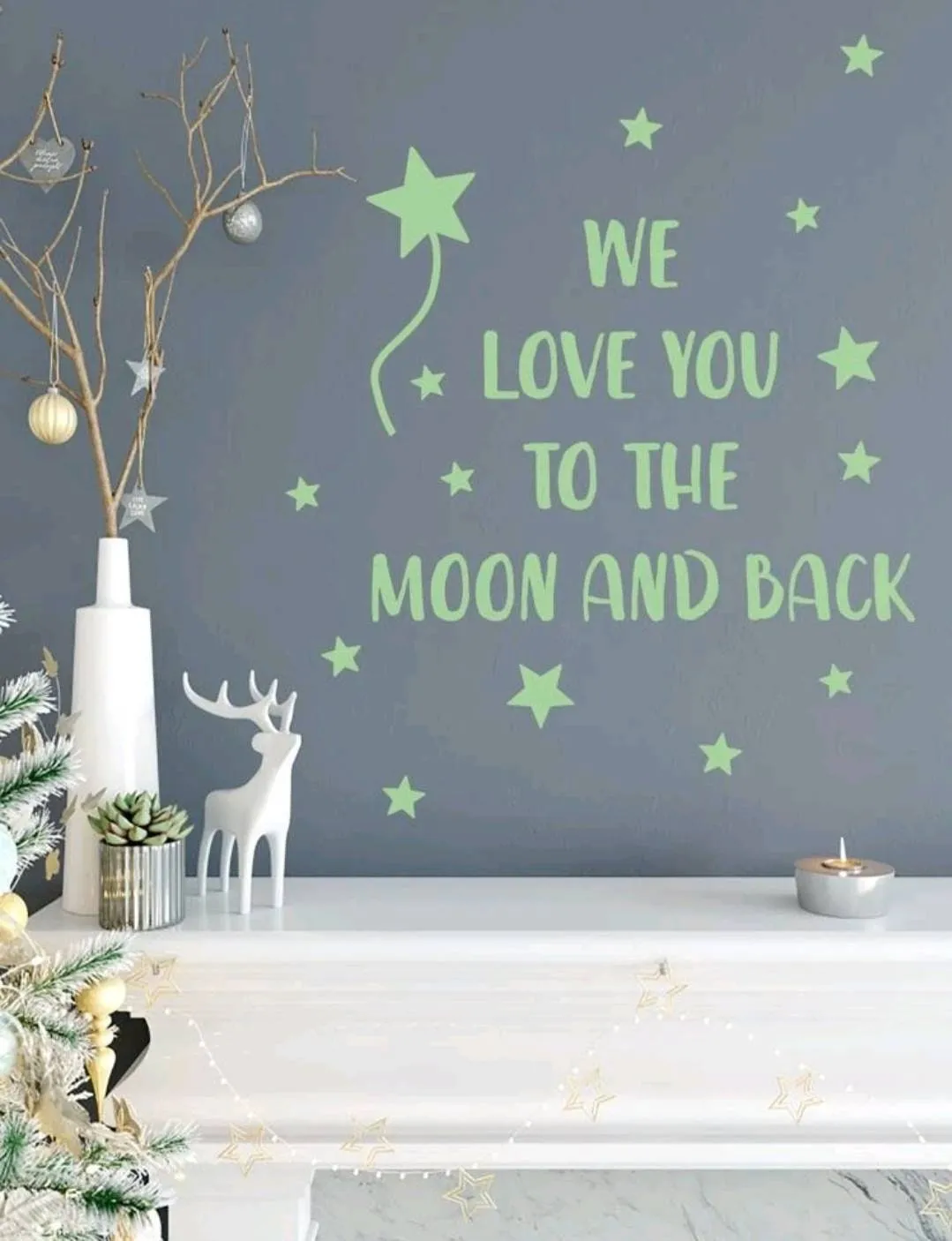 Home Decor - Wall Decal - love you to the moon and back