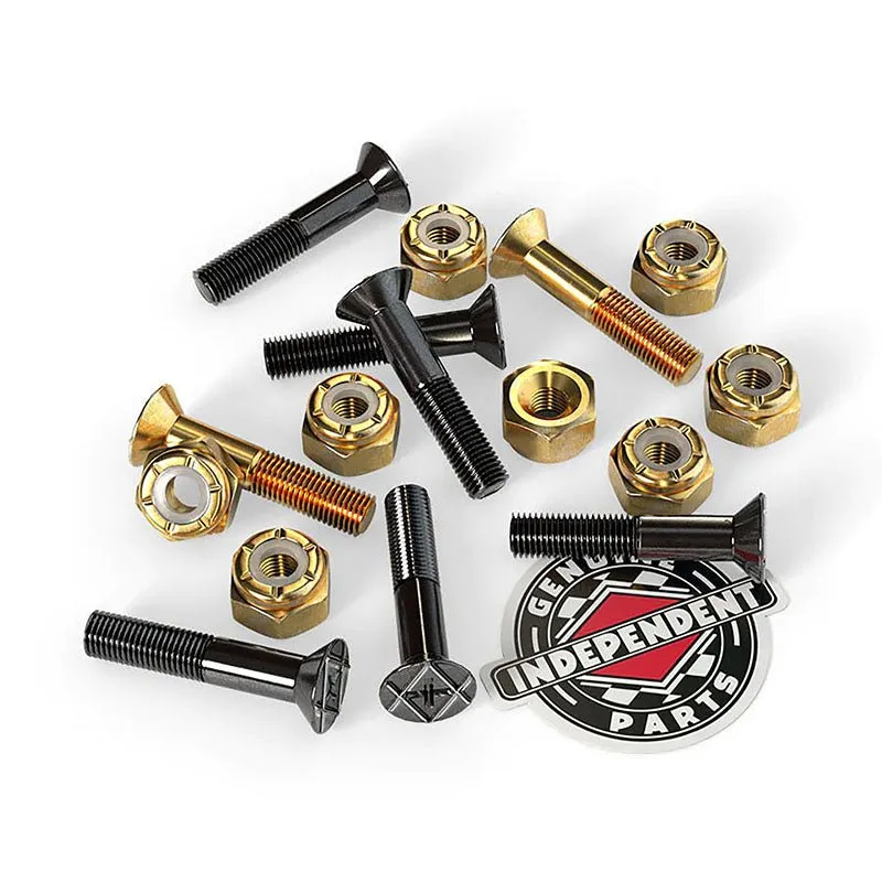 Independent 7/8" Black/Gold Phillips Skateboard Hardware