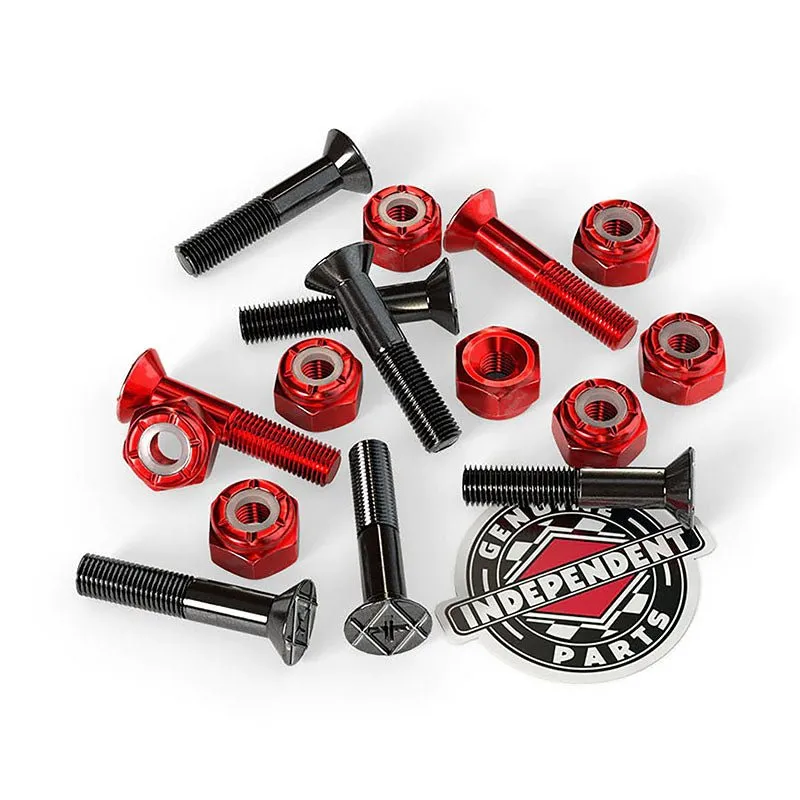 Independent 7/8" Black/Red Phillips Skateboard Hardware