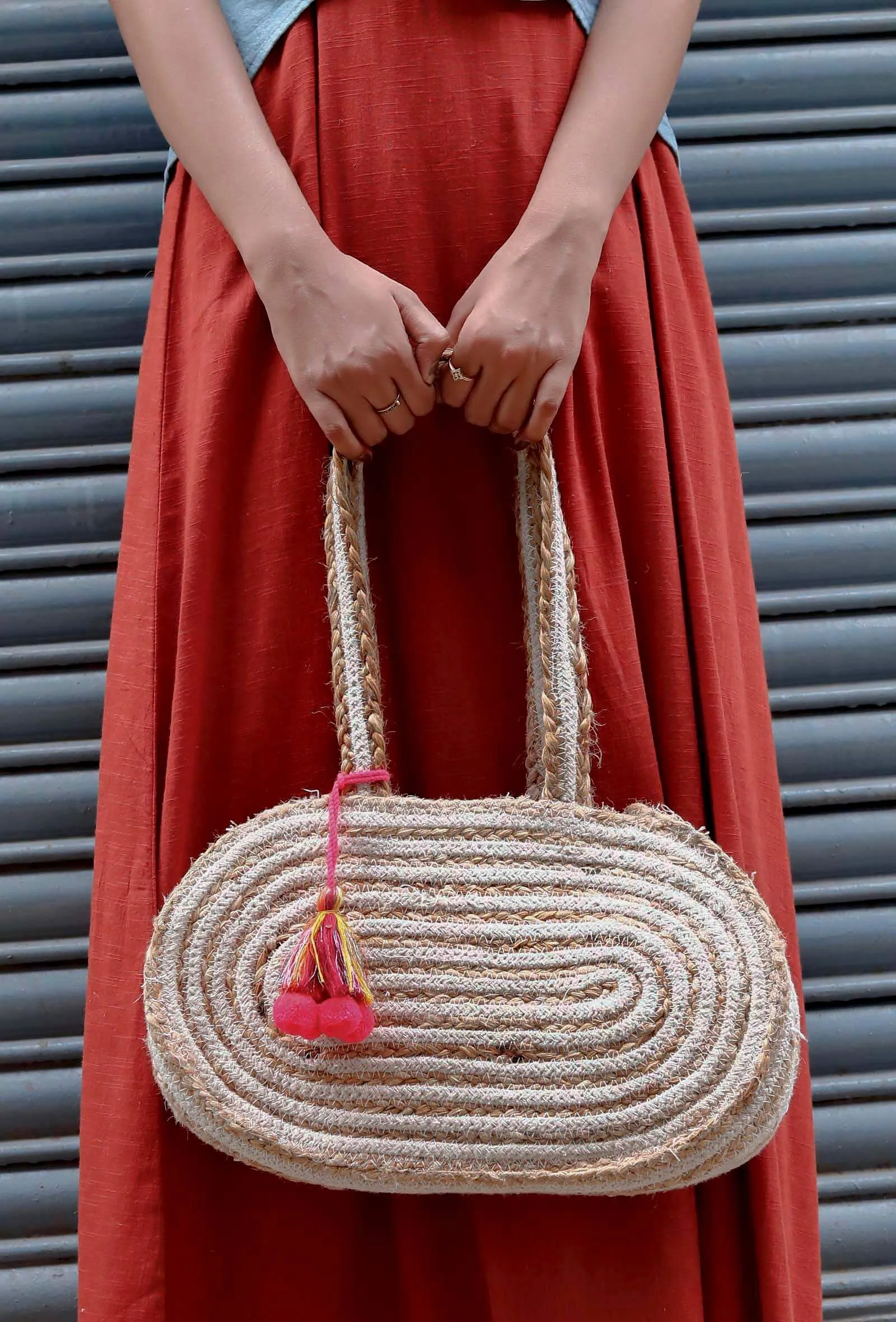 Jute Satchel bag