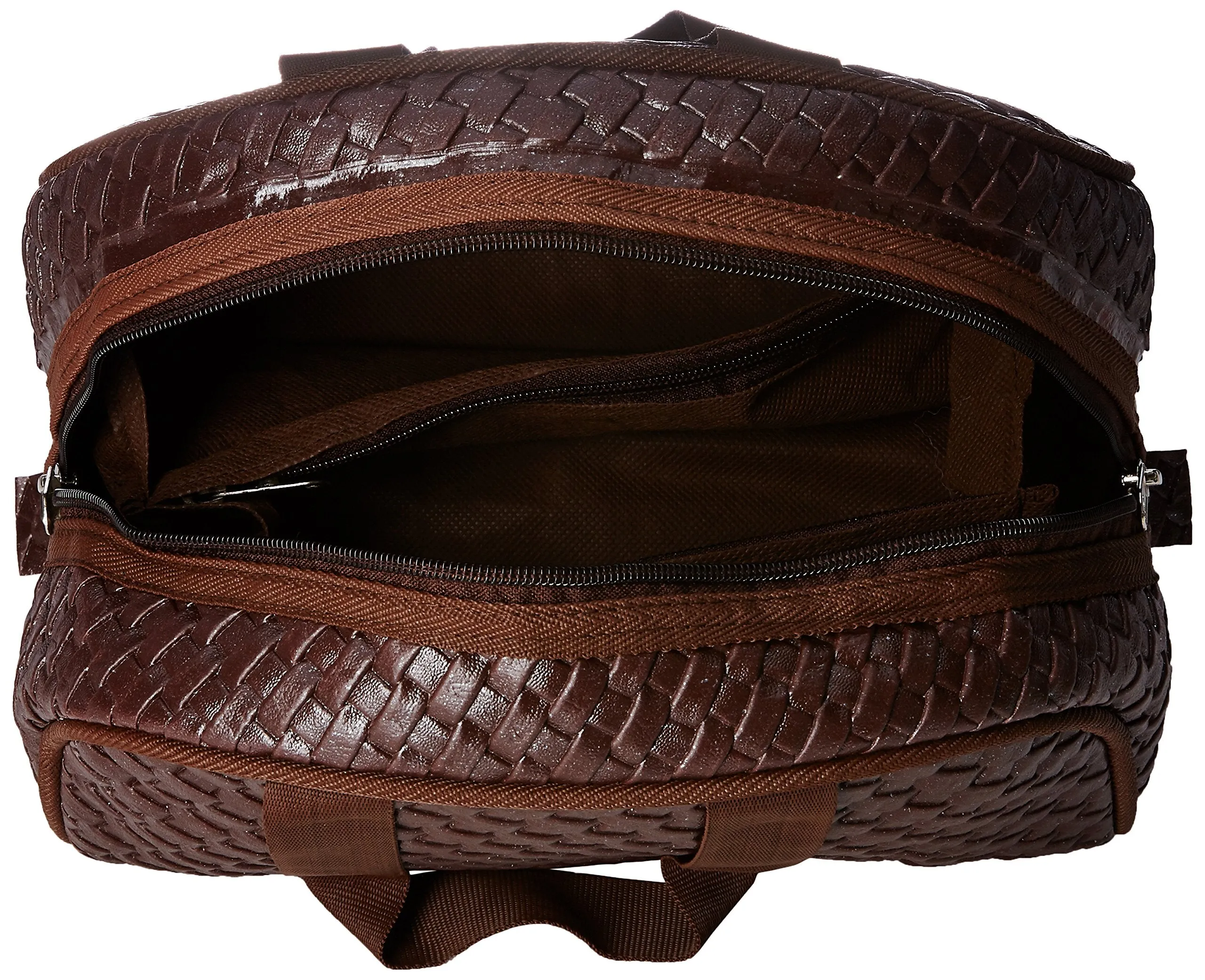 Kuber Industries Leather Brown Toiletry Bag (NEWS5398)