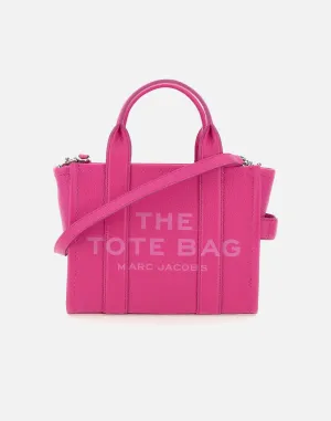 Leather Small Tote Fuchsia Handbag