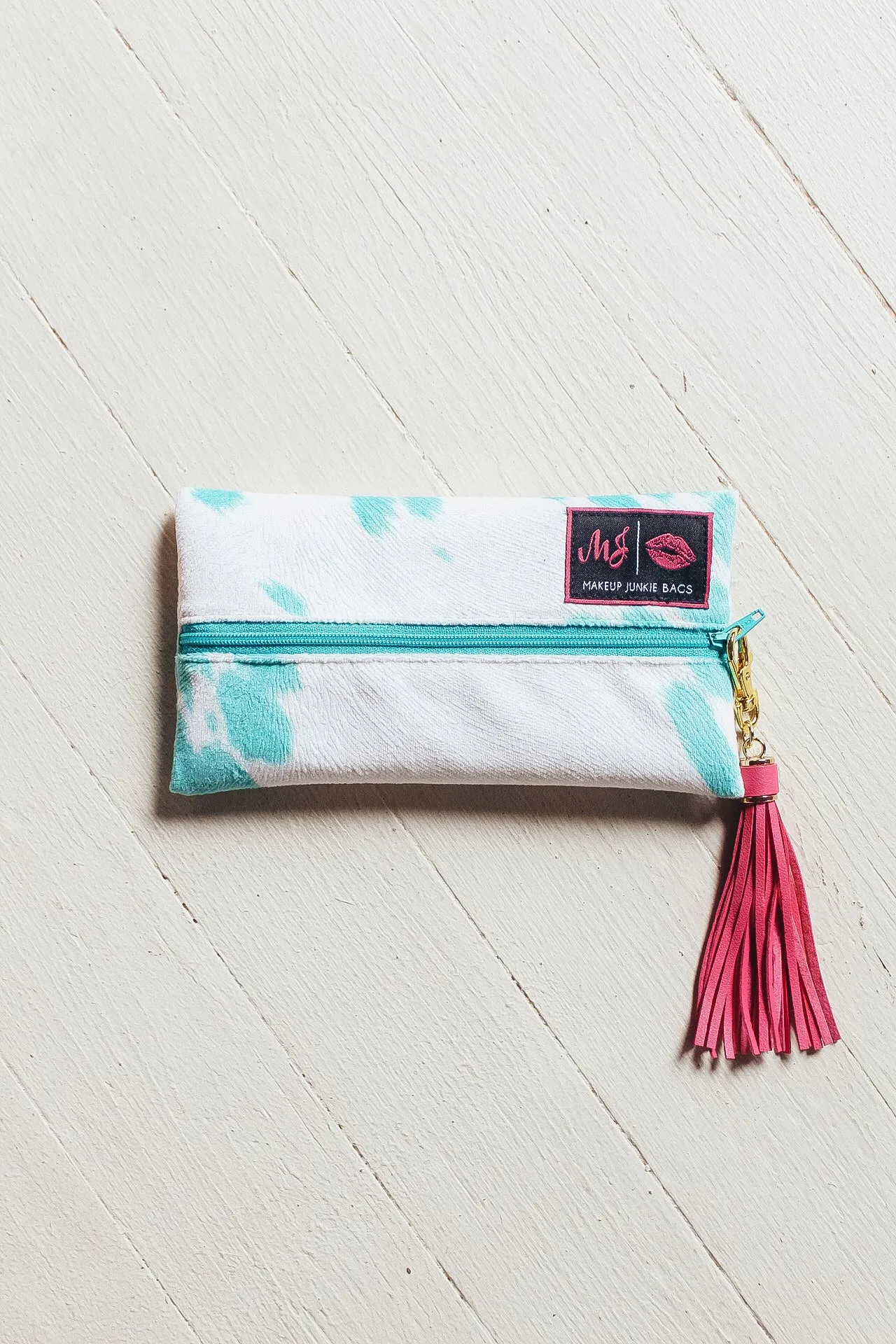 Makeup Junkie Bags - Bonnie Turquoise Hide