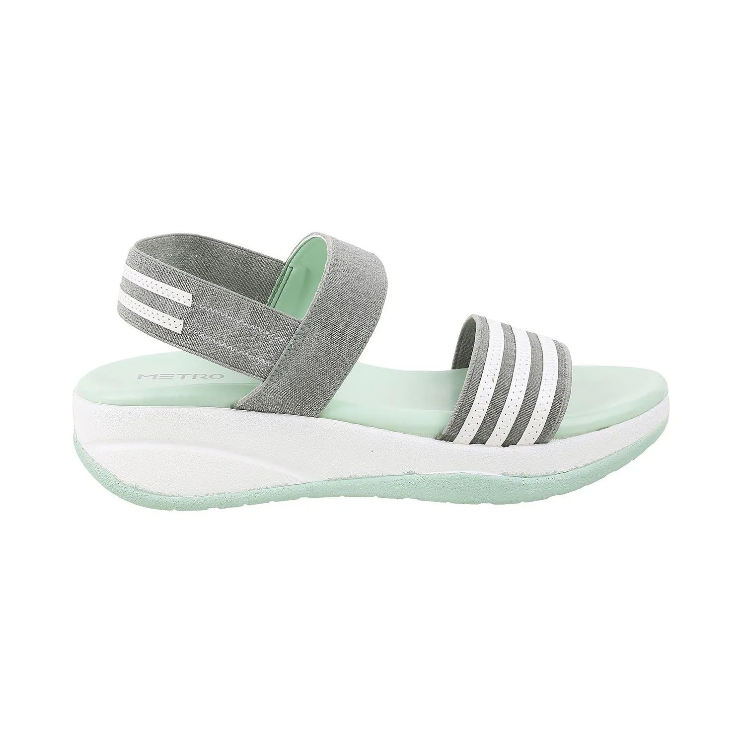 Metro Women Green Synthetic Sandals