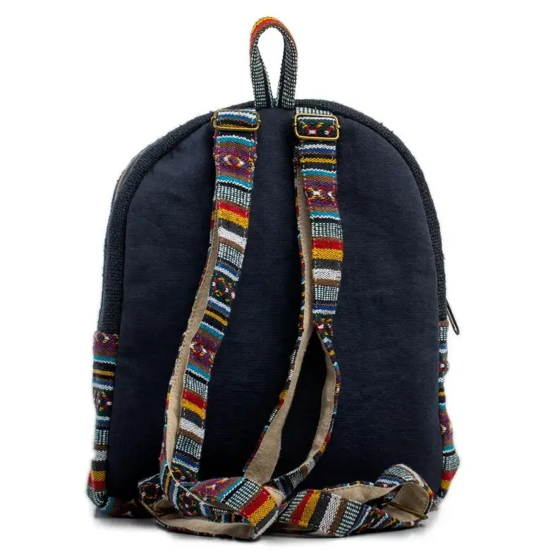 Mini Hemp Backpack Boho Bag - Eco Friendly Unisex Durable