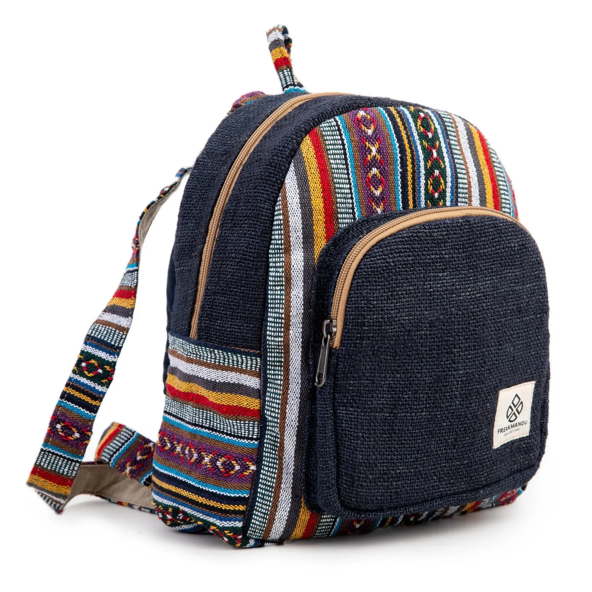 Mini Hemp Backpack Boho Bag - Eco Friendly Unisex Durable