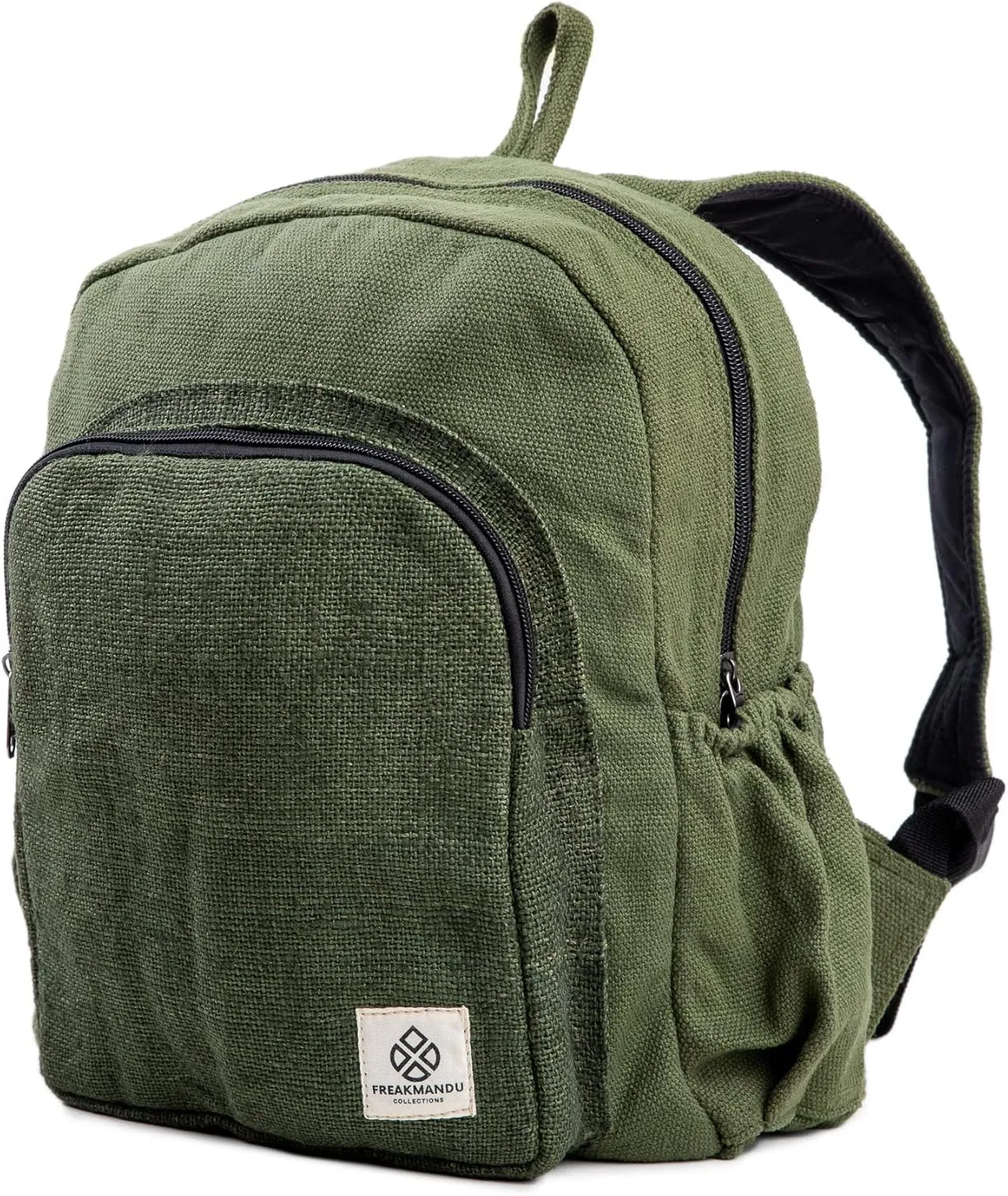 Organic Hemp Backpack Bag, Eco Friendly Durable Rustic Travel Hiking Friendly Lightweight