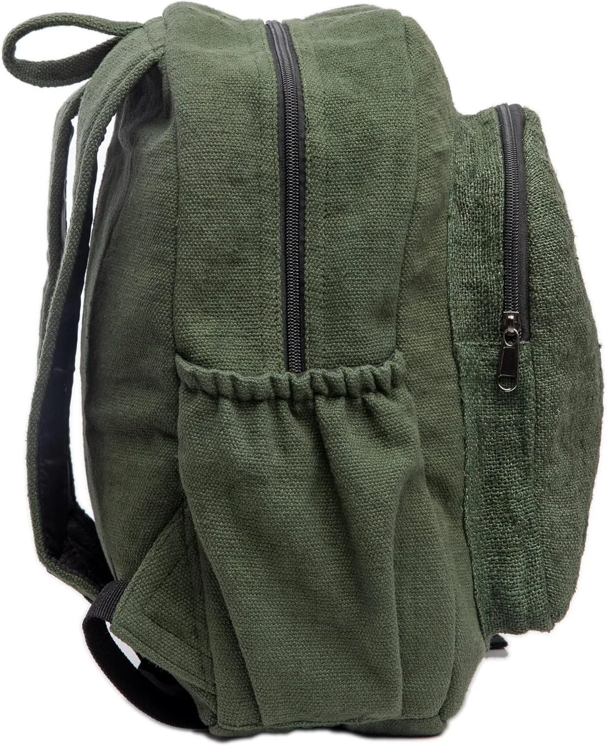 Organic Hemp Backpack Bag, Eco Friendly Durable Rustic Travel Hiking Friendly Lightweight