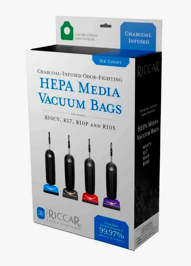 R10 SupraLite Charcoal-lined HEPA Bags (6-Pack)