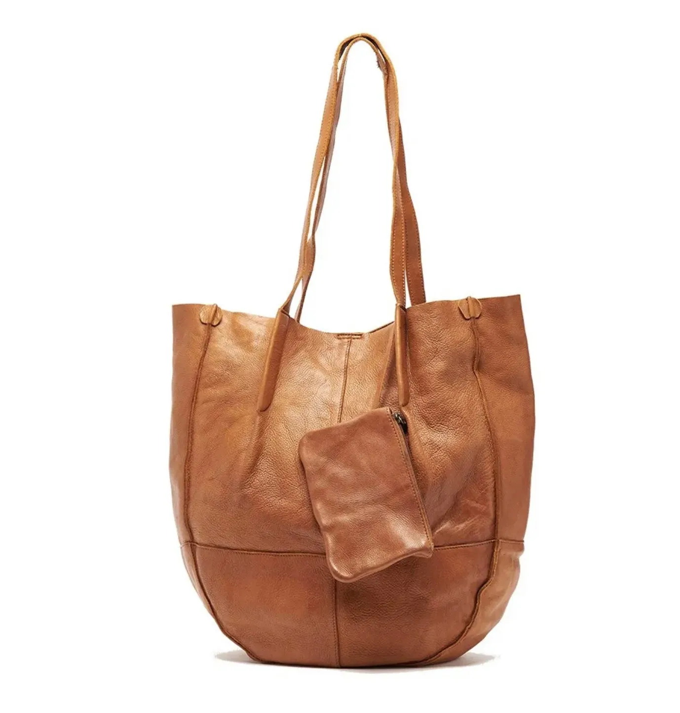 Rugged Hide Leather Handbag - Jennifer