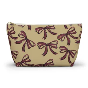 Trendy Bow Makeup Bag - Graduation Gift, Bed Party Gift, Acceptance Gift, College Gift, FSU, Florida State, FSU Seminoles, Boston College, Elon